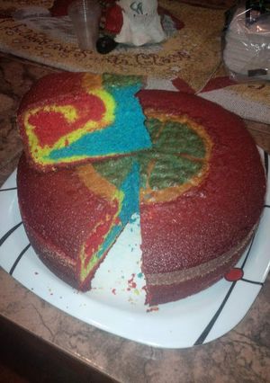Una foto de Torta tricolor