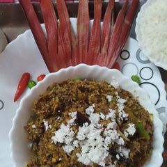 A picture of Banana flower ghanto (mocha ghanto)(pure veg).