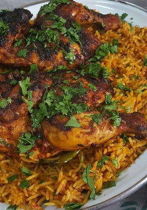 صورة لوصفة كبسة الدجاج