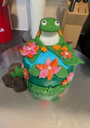A picture of Frog cake 🐸.