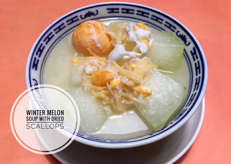 Winter Melon Soup with Dried Scallops