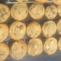 A picture of Worlds BEST Double Choc Chip Cookies - So yummy and easy :).
