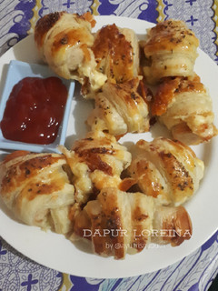 Foto resep Puff pastry isi sosis keju