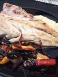 Corvina de Cádiz con Crema de Patata al Aceite de Boletus y Verduritas a la Mantequilla