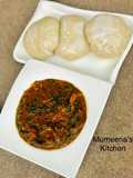 Ogbono soup with white amala