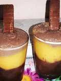 Mango and chocolate trifle