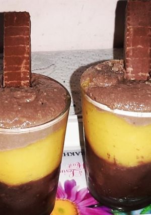 A picture of Mango and chocolate trifle.