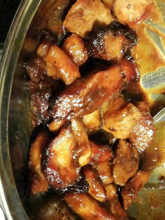 A picture of Marmite Pork (air-fried).