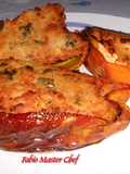 Stuffed Bell Peppers with Sausage, Smoked Scamorza, and Hard-Boiled Eggs