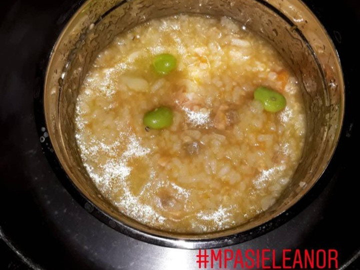 Bagaimana Menyiapkan Nasi tim salmon 7month 4☆ Anti Gagal