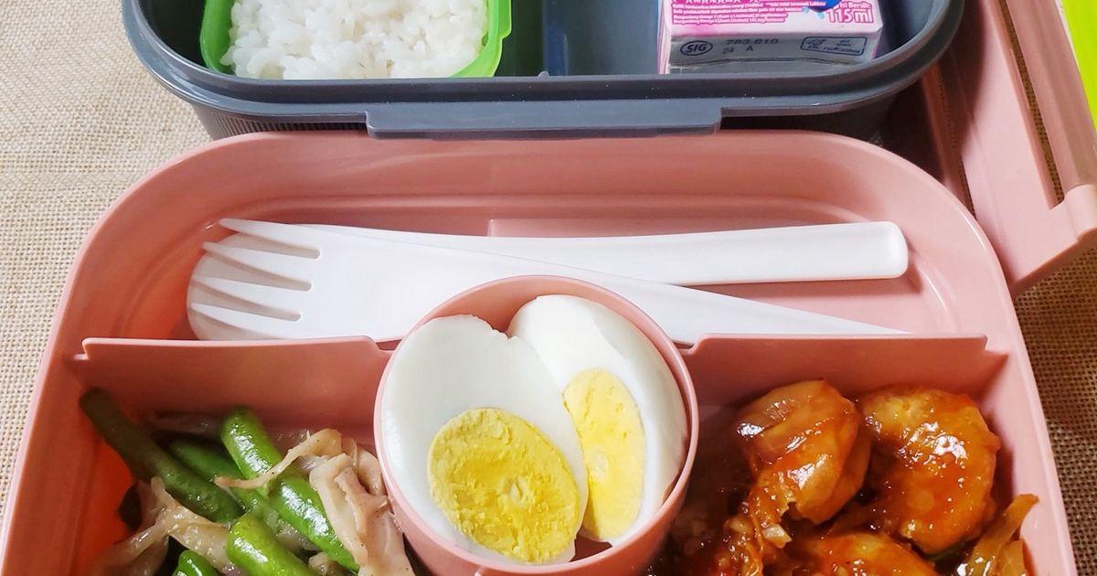 Bekal Sehat Anak / Suami (Udang, jamur dan telur)