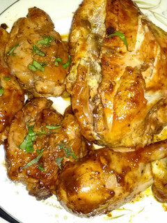 A picture of barbeque basil chicken.