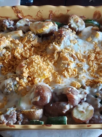 Simple Way Make Recipe Creamy, Beefy, Cheesy Potato Casserole that is Delicious, Appealing}