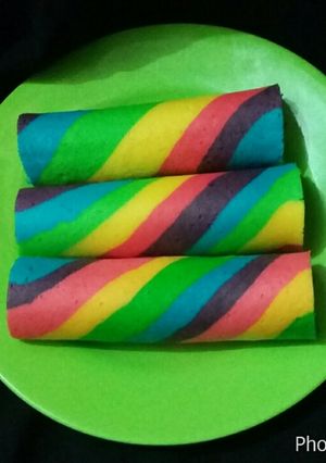 Foto resep Rainbow Roll / Bolu gulung pelangi