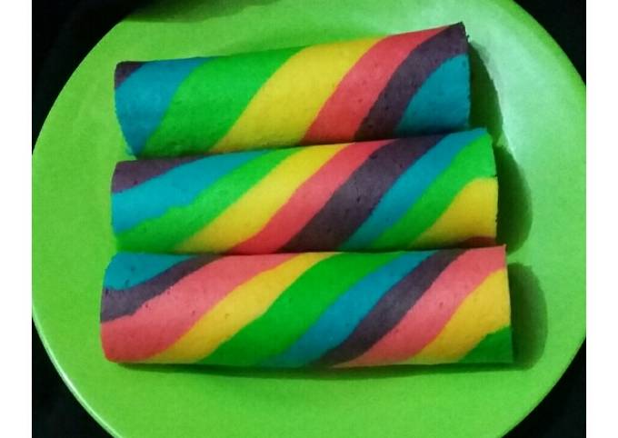 Rainbow Roll / Bolu gulung pelangi