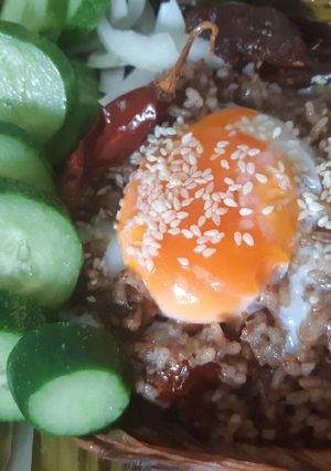 รูปของ ข้าวกั้นจิ้นหมกไข่ ไมโครเวฟ