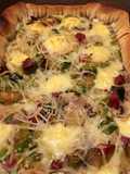 Tarta de champiñones y puerro