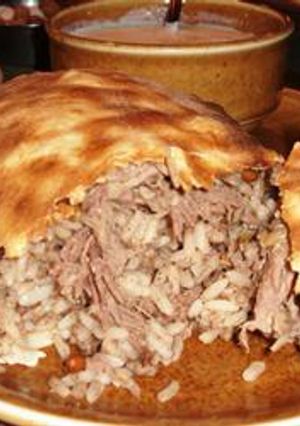 A picture of Kuzi, meat filled dough buns.