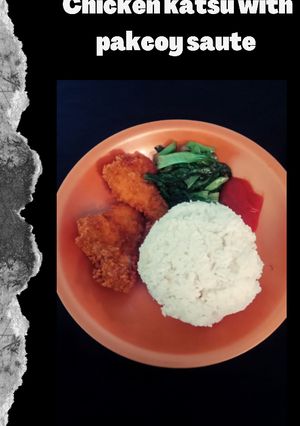 Foto resep Chicken katsu with pakcoy saute