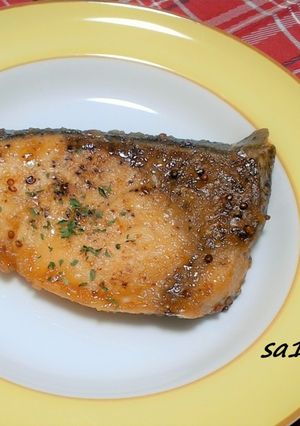 A picture of Garlic Mustard Sautéed Yellowtail.