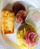 Mangu de plátanos verde con huevo 🥚 y queso 🧀