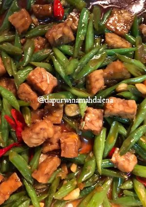 Foto resep Oseng buncis tempe😍
