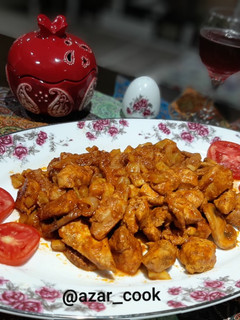 عکسی از دستور خوراک مرغ و کدو