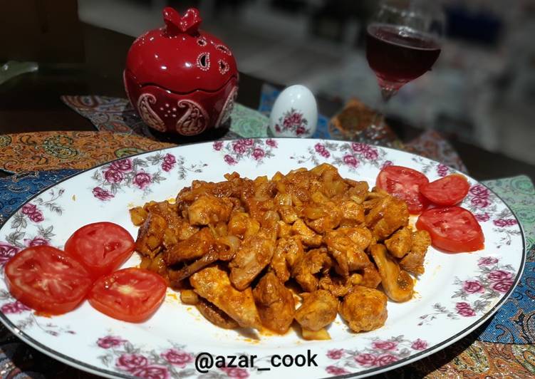 خوراک مرغ و کدو دستورپخت توسط آذر کوکپد