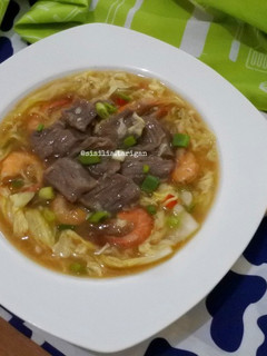 Foto resep Beef Prawn With Gravy Egg