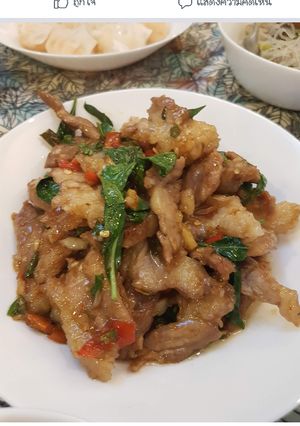 รูปของ กระเพราเนื้อเสือร้องไห้ย่าง ฮาลาล