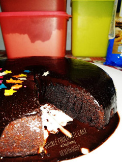 Foto resep Simple Double Chocolate Cake Super Moist No Mixer No Oven
