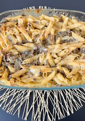 A picture of Baked Pasta with Artichokes.