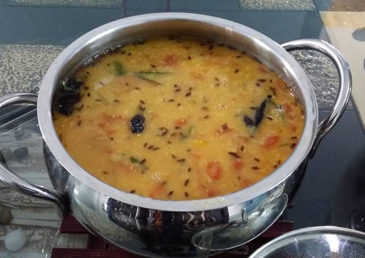 Recipe of Any-night-of-the-week Hyderabadi Khatti Daal with Mixed Lentils