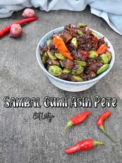 Foto resep Sambel Cumi Asin Pete