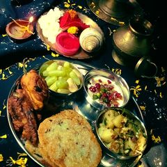 A picture of Sabudana aloo paratha.