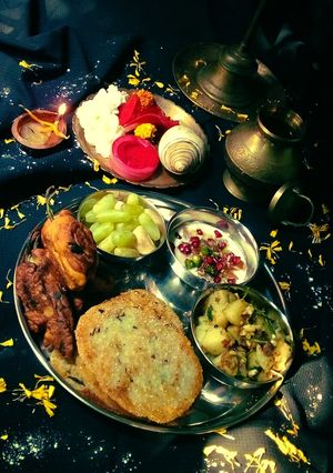A picture of Sabudana aloo paratha.