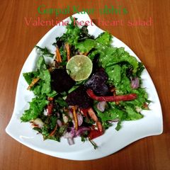 Valentine beet hearts salad 🥗 A picture of Valentine beet hearts salad 🥗.