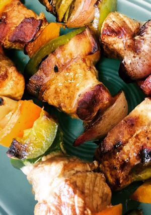 Una foto de Pincho de carne de cerdo