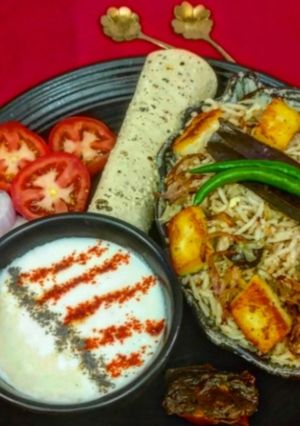 A picture of Paneer Cabbage Pulao.