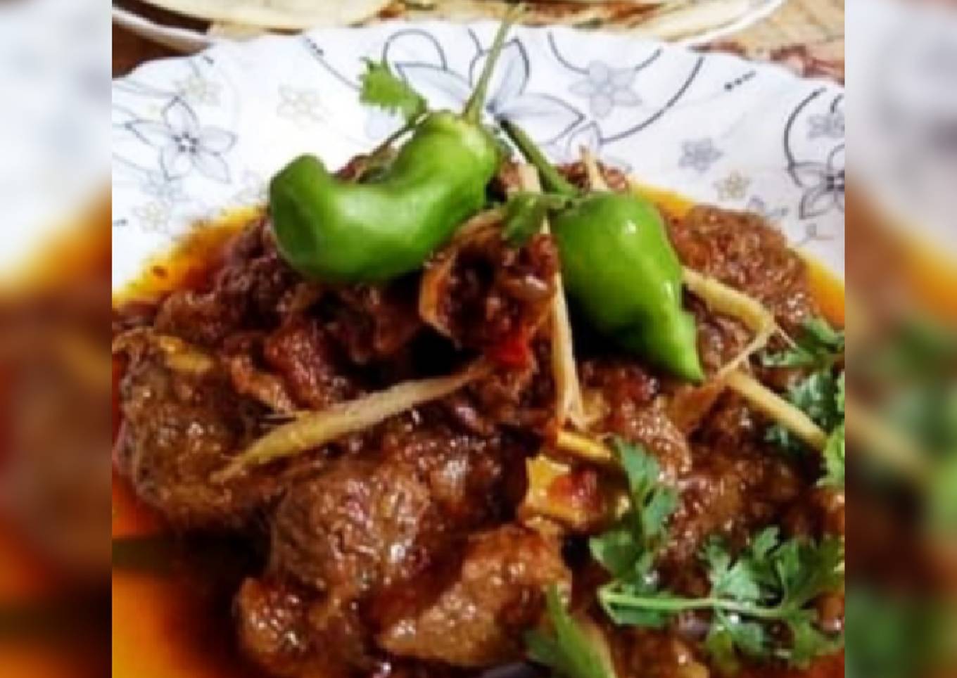 Bhuna mutton with nan