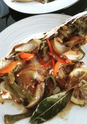 Una foto de Caballa al horno rellena