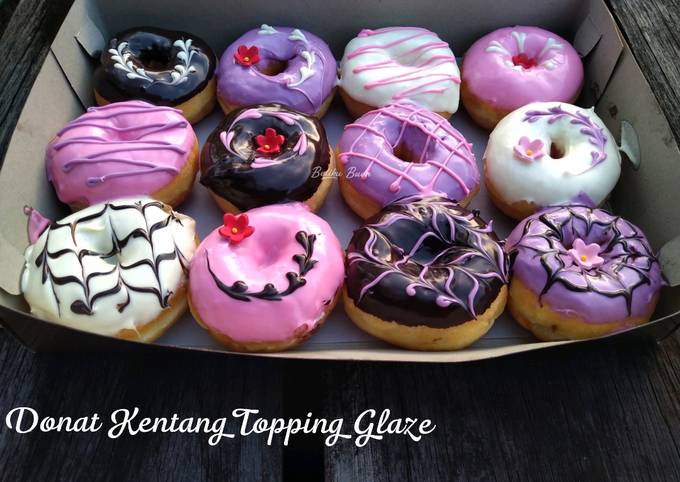 Donat Kentang Topping Glaze