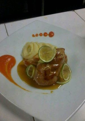 Una foto de Pollo a la naranja