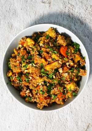 Une photo de Quinoa aux légumes rôtis