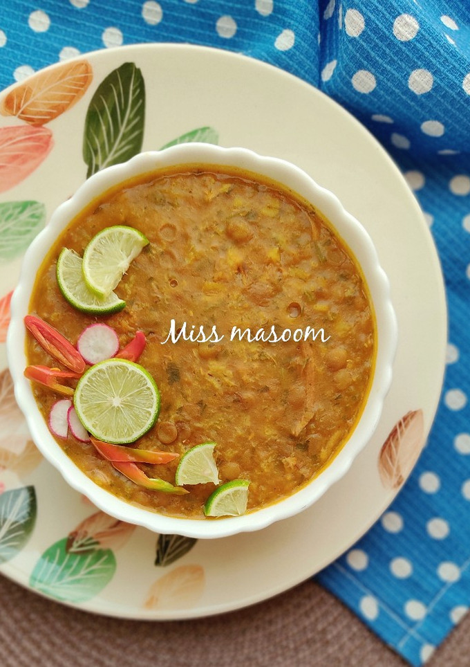 عکسی از دستور سوپ عدس و جوپرک