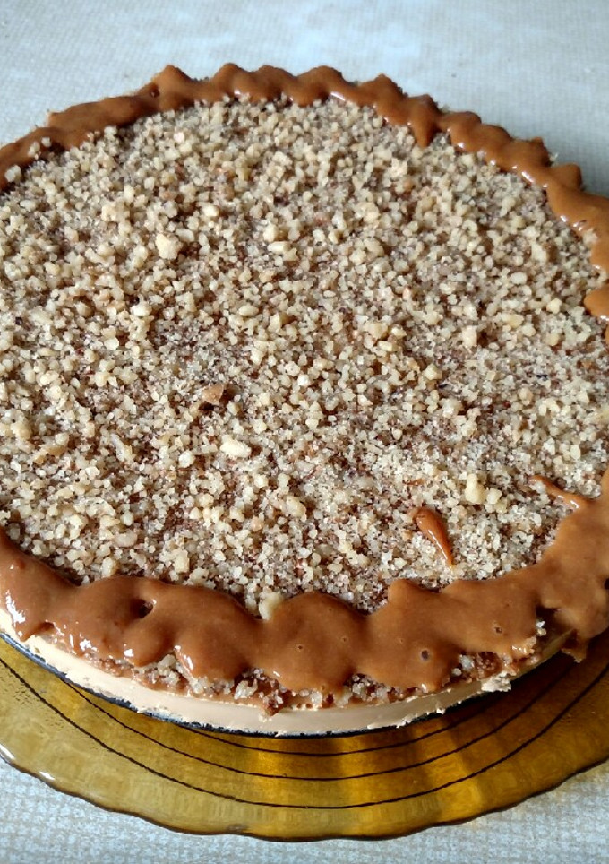 Una foto de Fácil Cheesecake Manjar Nuez