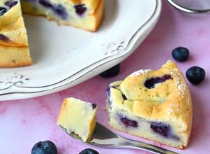 Foto di Torta ricotta e yogurt con mirtilli
