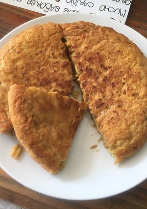 Una foto de Tortilla de papas fritas