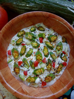 A picture of Okra/lady finger dip#recipemarathon.