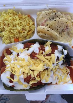 A picture of Chiles Rellenos with Ground Beef.